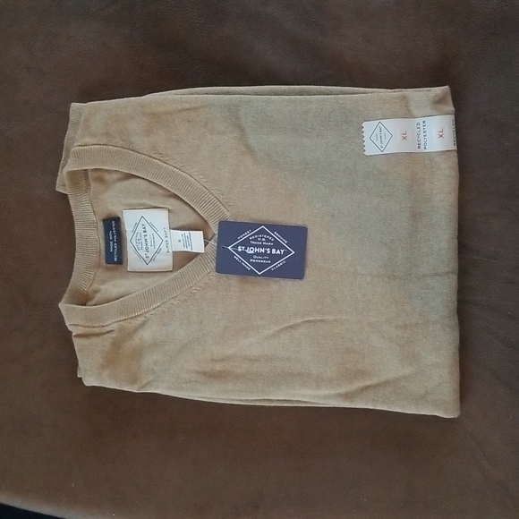 St John's Bay Super Soft oatmeal heather XL mens sweater - Picture 1 of 3
